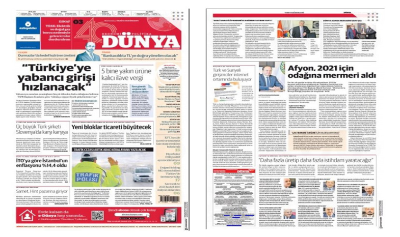 DÜNYA GAZETESİ, SERTESER’İN DEĞERLENDİRMESİNE GENİŞ YER AYIRDI